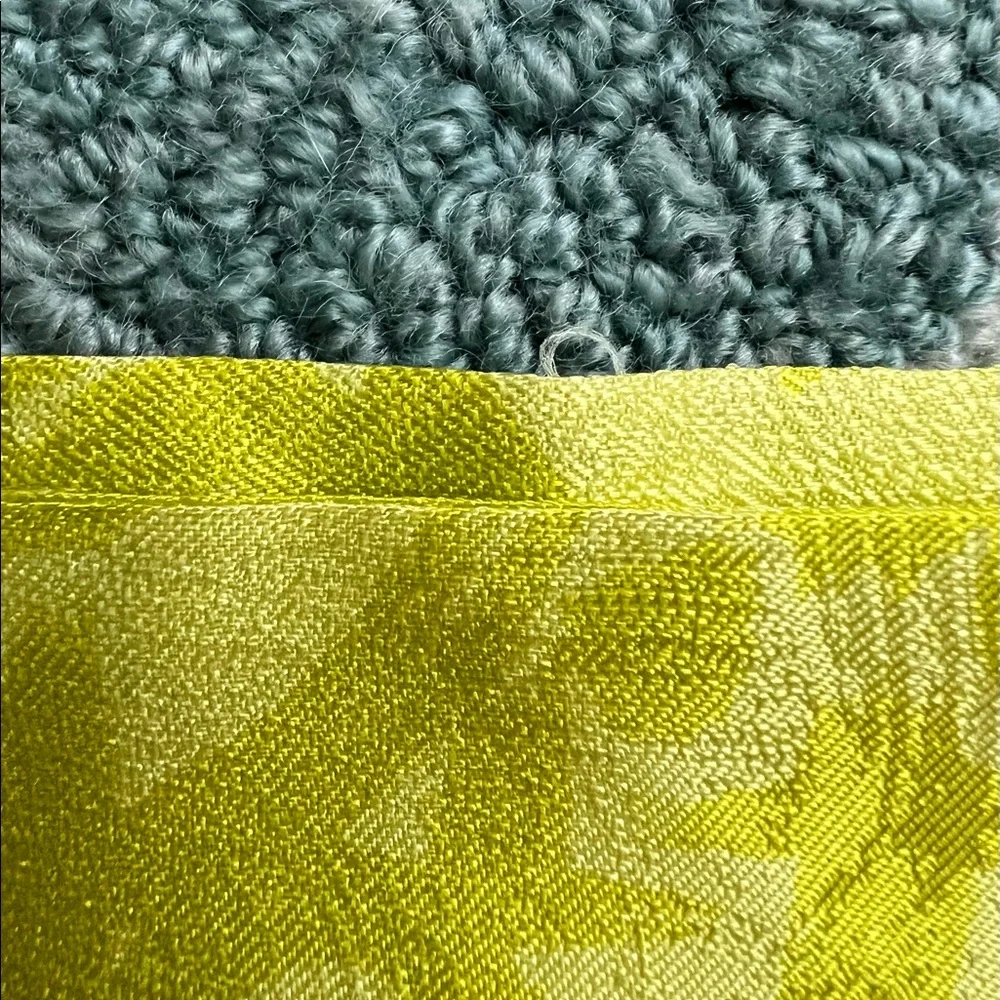 Dior Mens Silk Jacquard Snood Scarf Neck Bandana Fluorescent Yellow